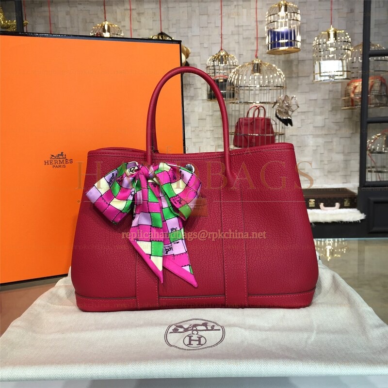 Replica Hermes Red Garden Party 30 Bag