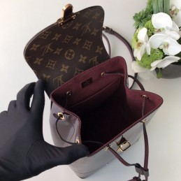 Replica Louis Vuitton Brown Monogram Burgundy Hot Springs Backpack