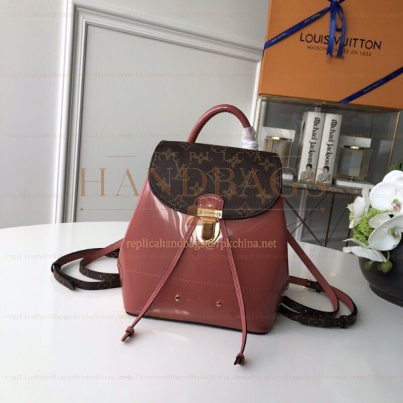 Replica Louis Vuitton Brown Monogram Red Hot Springs Backpack