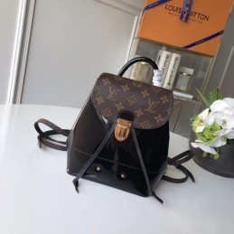 Replica Louis Vuitton Brown Monogram Black Hot Springs Backpack