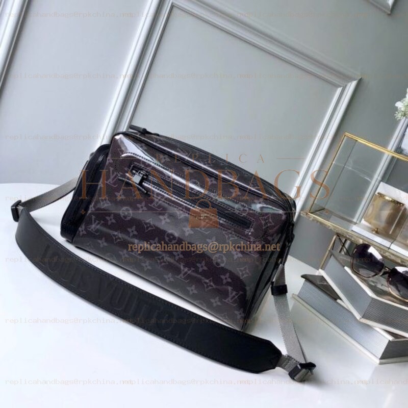 Replica Louis Vuitton Brown Monogram Titanium Camera Bag