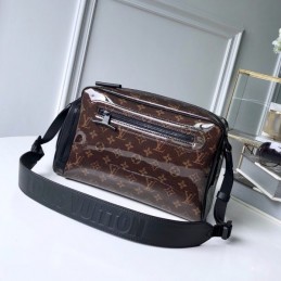 Replica Louis Vuitton Brown Monogram Titanium Camera Bag Wide Strap