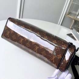 Replica Louis Vuitton Brown Monogram Titanium Camera Bag Wide Strap