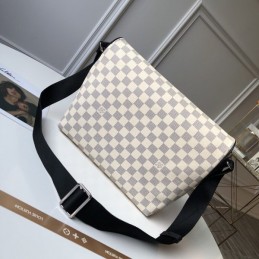Replica Louis Vuitton White Damier Matchpoint Messenger