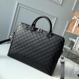 Replica Louis Vuitton Black Damier Graphite Avenue Soft Briefcase