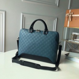 Replica Louis Vuitton Blue Damier Cobalt Avenue Soft Briefcase