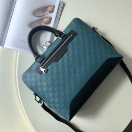 Replica Louis Vuitton Blue Damier Cobalt Avenue Soft Briefcase