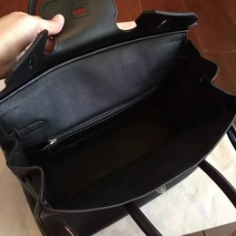 Replica Hermes Black Birkin 30 Palladium Hardware Bag