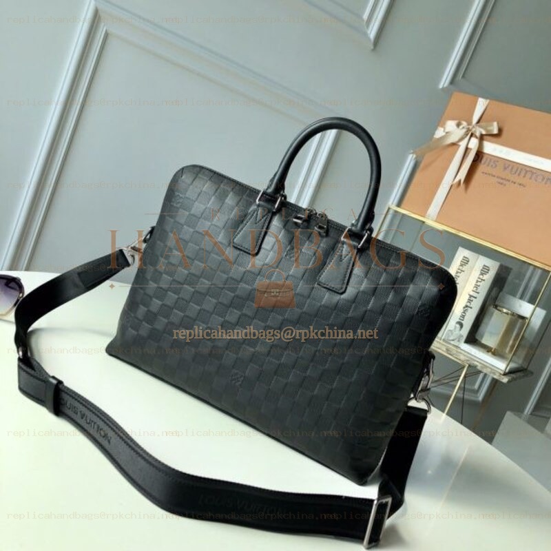Replica Louis Vuitton Black Damier Graphite Porte Documents Jour PM - Style 3