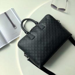 Replica Louis Vuitton Black Damier Graphite Porte Documents Jour PM - Style 3