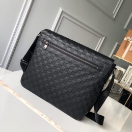Replica Louis Vuitton Black Damier Graphite District MM with Large Check Pattern