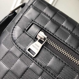 Replica Louis Vuitton Black Damier Graphite District MM with Large Check Pattern