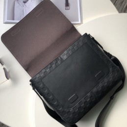 Replica Louis Vuitton Black Damier Graphite District MM with Large Check Pattern