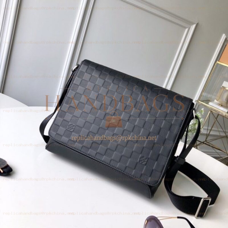 Replica Louis Vuitton Black Damier District PM