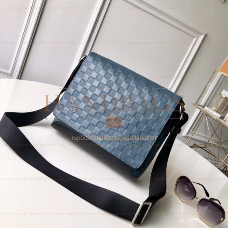 Replica Louis Vuitton Blue Damier Cobalt District PM
