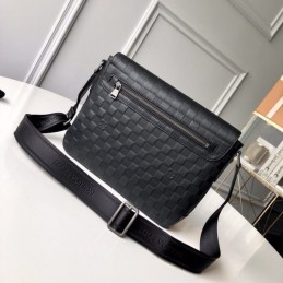 Replica Louis Vuitton Black Damier Graphite District PM