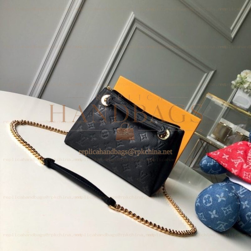 Replica Louis Vuitton Black Embossed Monogram Surene BB