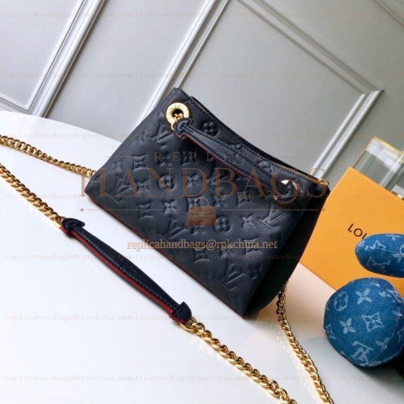 Replica Louis Vuitton Navy Blue Embossed Monogram Surene BB