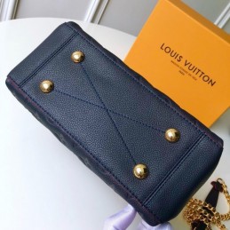 Replica Louis Vuitton Navy Blue Embossed Monogram Surene BB