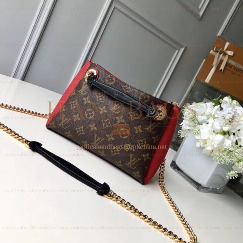 Replica Louis Vuitton Brown Monogram Red Trim Surene BB