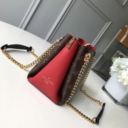 Replica Louis Vuitton Brown Monogram Red Trim Surene BB
