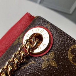 Replica Louis Vuitton Brown Monogram Red Trim Surene BB