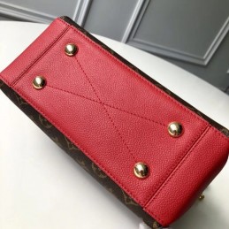 Replica Louis Vuitton Brown Monogram Red Trim Surene BB