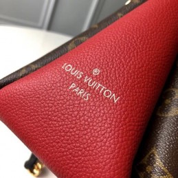 Replica Louis Vuitton Brown Monogram Red Trim Surene BB