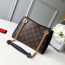 Replica Louis Vuitton Brown Monogram Black Trim Surene BB