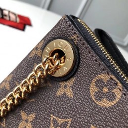 Replica Louis Vuitton Brown Monogram Black Trim Surene BB