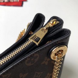 Replica Louis Vuitton Brown Monogram Black Trim Surene BB
