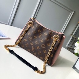 Replica Louis Vuitton Brown Monogram Navy Blue Trim Surene BB