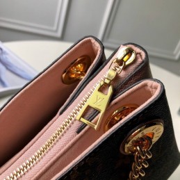 Replica Louis Vuitton Brown Monogram Navy Blue Trim Surene BB