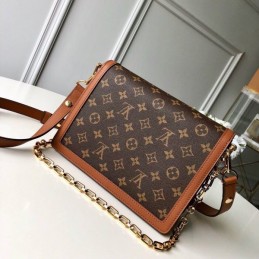 Replica Louis Vuitton Brown Monogram Tan Dauphine