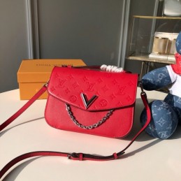 Replica Louis Vuitton Red Embossed Monogram Very Messenger