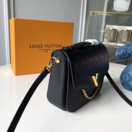 Replica Louis Vuitton Black Embossed Monogram Very Messenger