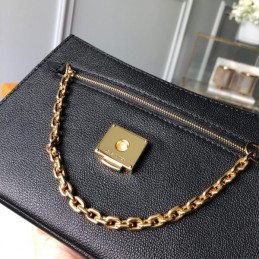Replica Louis Vuitton Black Embossed Monogram Very Messenger