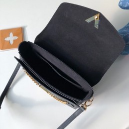 Replica Louis Vuitton Black Embossed Monogram Very Messenger
