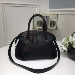 Replica Louis Vuitton Black Mahina Asteria Double Handle Bag