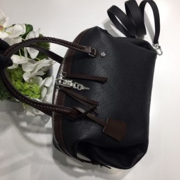 Replica Louis Vuitton Black Mahina Asteria Double Handle Bag