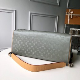 Replica Louis Vuitton Gray Monogram Titanium Keepall Bandouliere 50
