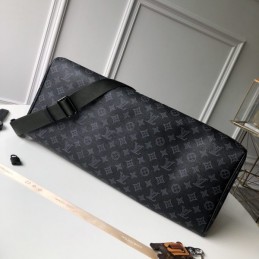 Replica Louis Vuitton Black Monogram Flower Keepall Bandouliere 50