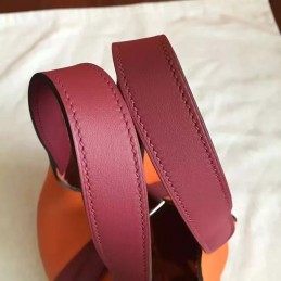 Replica Hermes Orange Brown Picotin Lock 13 Bag