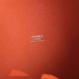 Replica Hermes Orange Brown Picotin Lock 13 Bag