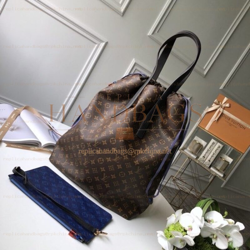 Replica Louis Vuitton Brown Monogram Dark Trim Cabas Light Bag