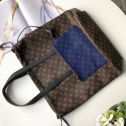 Replica Louis Vuitton Brown Monogram Dark Trim Cabas Light Bag