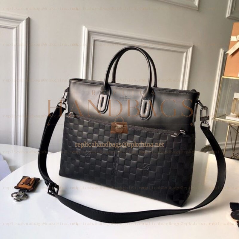 Replica Louis Vuitton Black Damier 7 Days a Week Bag