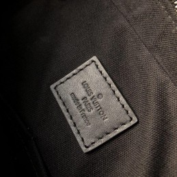 Replica Louis Vuitton Black Damier Buckle Detail Porte Documents Jour