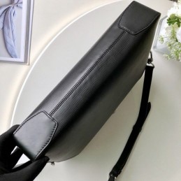Replica Louis Vuitton Black Leather Oliver Briefcase