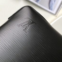 Replica Louis Vuitton Black Leather Oliver Briefcase